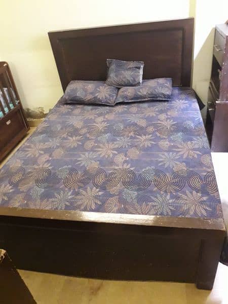 wooden double bed for sell 1