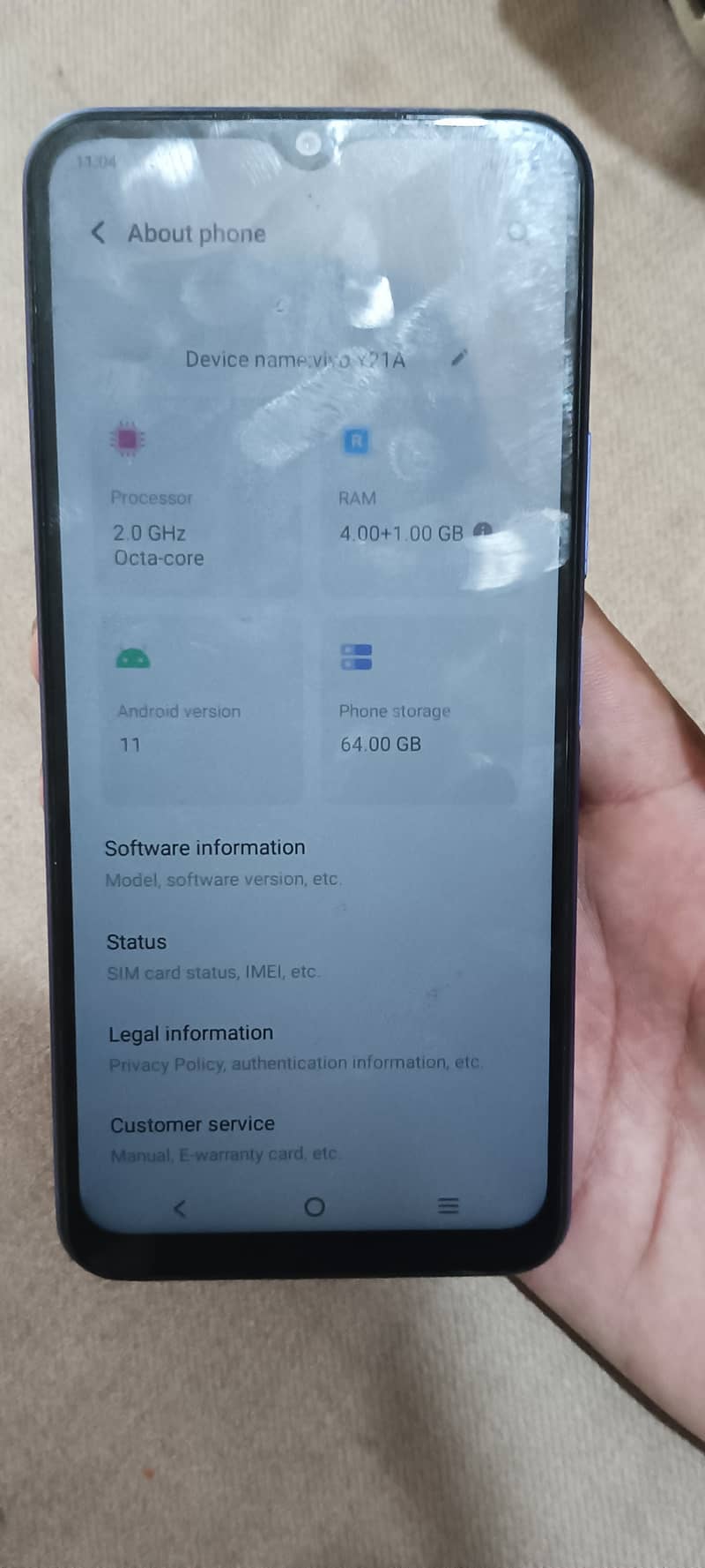 Vivo y21a complete box 10by10 condition no open no repair 2