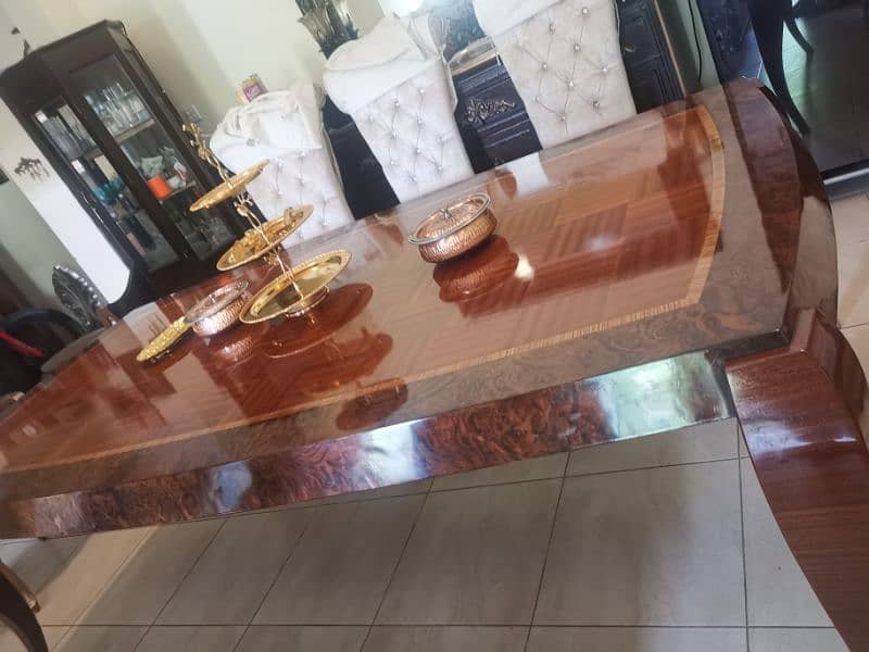 8 men brand new Wooden Glass polish table 2