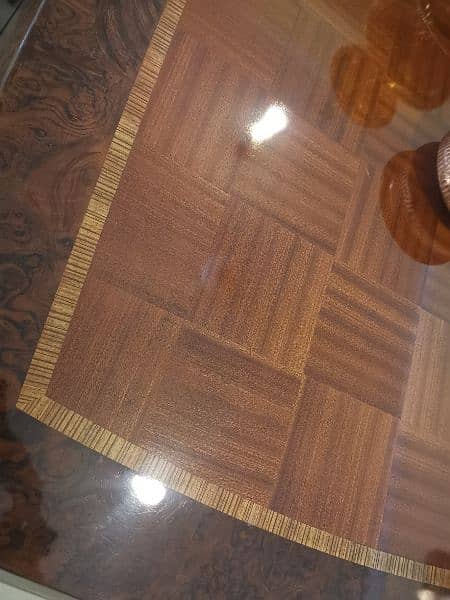 8 men brand new Wooden Glass polish table 3