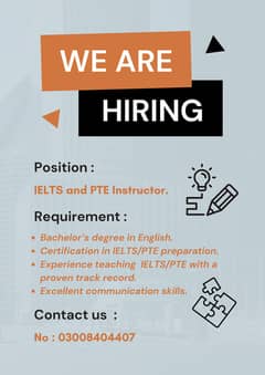 IELTS/PTE  Instructor.