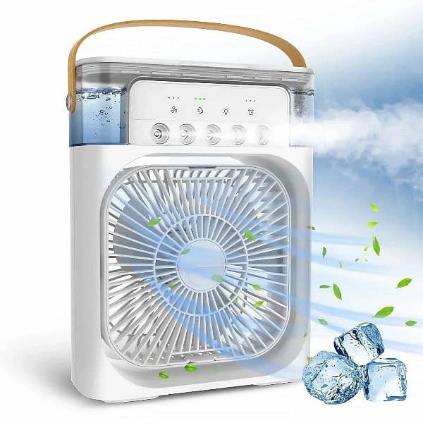 Mist portable USB Fan Ac humidifier with LED water lamp 0