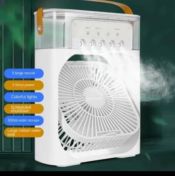 Mist portable USB Fan Ac humidifier with LED water lamp 2