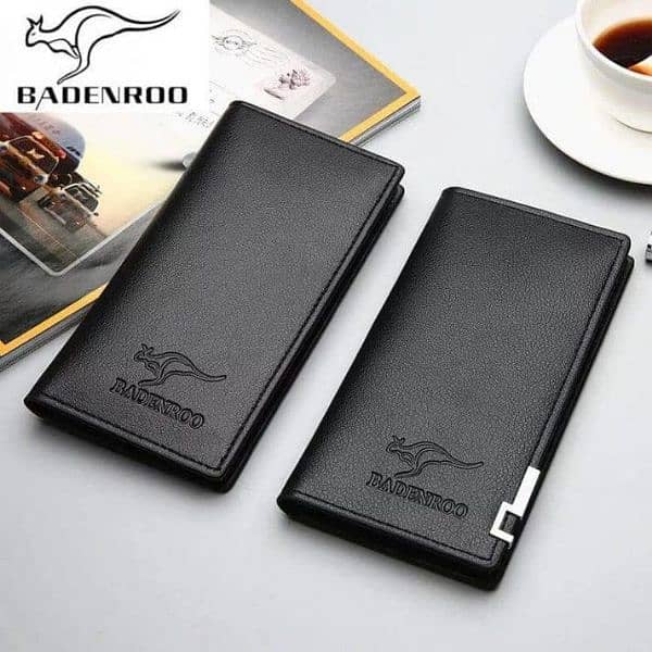 Casual long fold leather Wallet 7