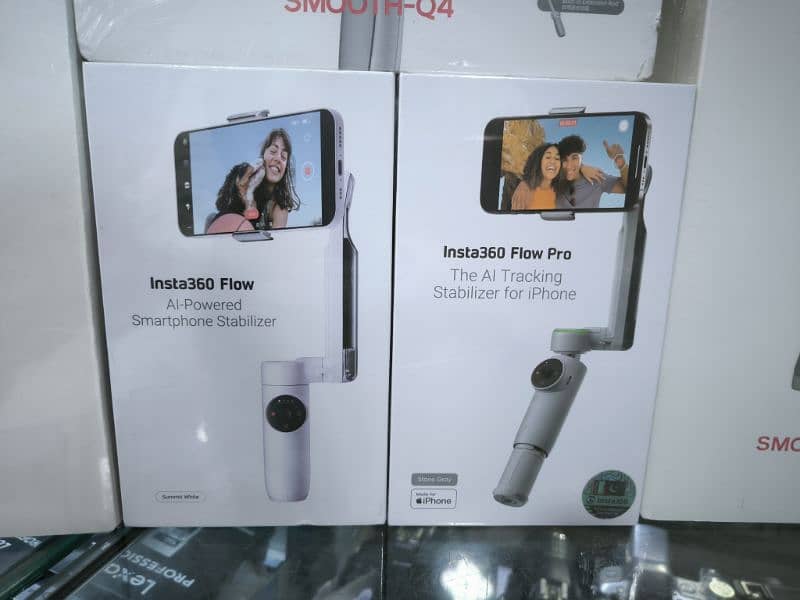 Zhiyun Smooth Q3 Insta360 Flow pro and Zhiyun Smooth 5s 3