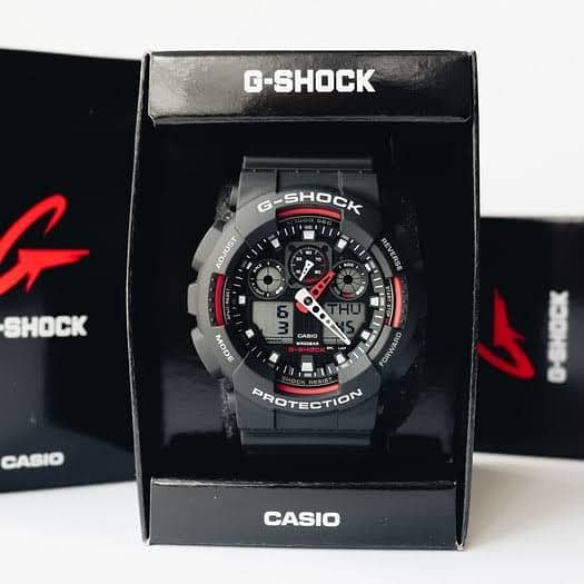 Casio G-Shock GA-100, digital and analog watch 4