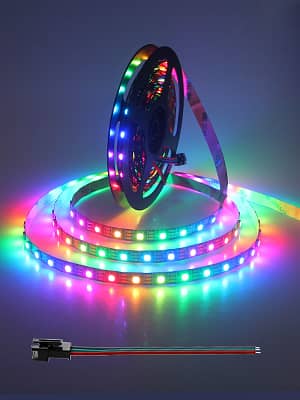 WS2812b RGB LED pixel stripe 60 LEDs/m IP30 (5V) 2