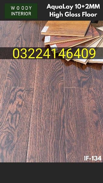 Laminate Wooden Floors, Wallpapers, Window Blinds, Fluted panels. 5