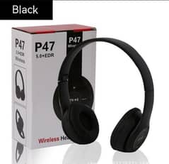 wireless stereo headphones, black 0