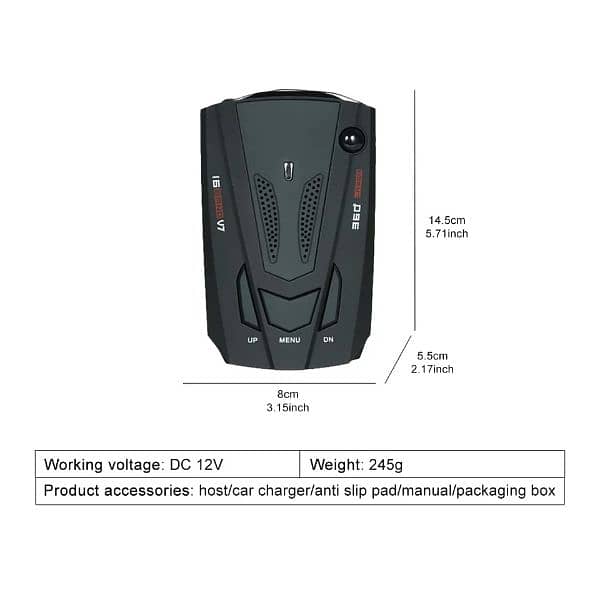 V7 RADAR No Speed tickets on Motorway Electronic Radar Car Electronic 7