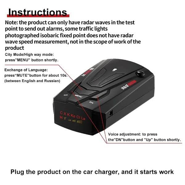 V7 RADAR No Speed tickets on Motorway Electronic Radar Car Electronic 8