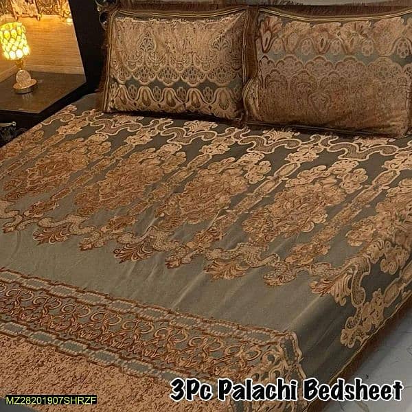 3PCs palachi Embossed double bedsheets 1