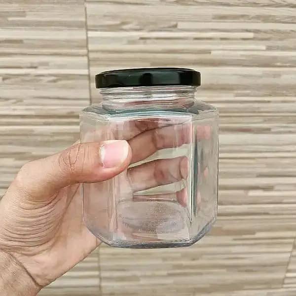 protein jar , Glass Bottles,Hexagon jar,Round jar,Square glass jar 2