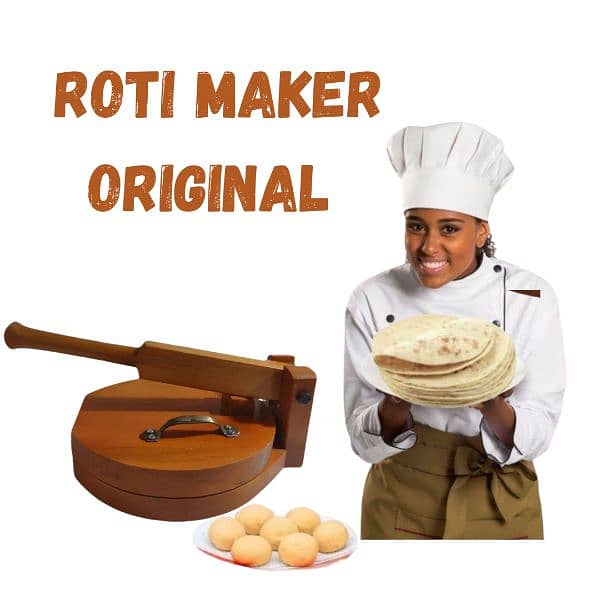 Wooden Roti Maker - Easy Chapati and Puri Press 1