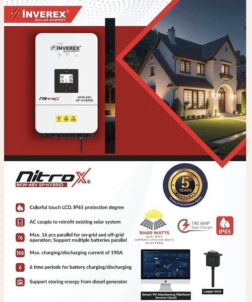 Inverex Nitrox 8KW 48V MPPT Solar Inverter SP-Hybrid 1