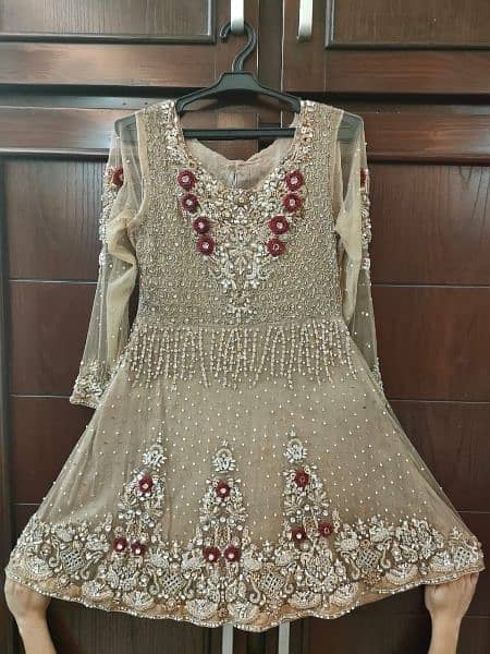 Three piece Peplum and Sharara formal dress is available for sale 1