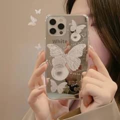 iPhone back case only cute mirror butterfly design