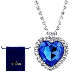 Titanic Rose Necklace With Travel Pouch