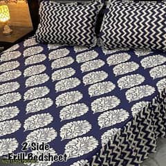 3 pcs cotton salonica frill double bed Sheets