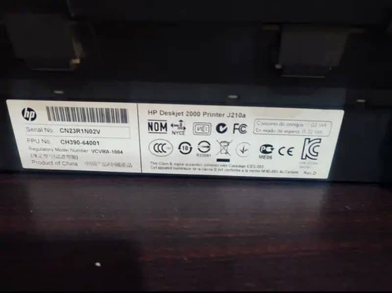 HP Deskjet 2000 printer j210a 5