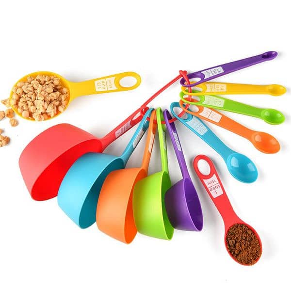 8PCS/Set Plastic Multi Purpose Measuring Cup Measuring Spoon 11