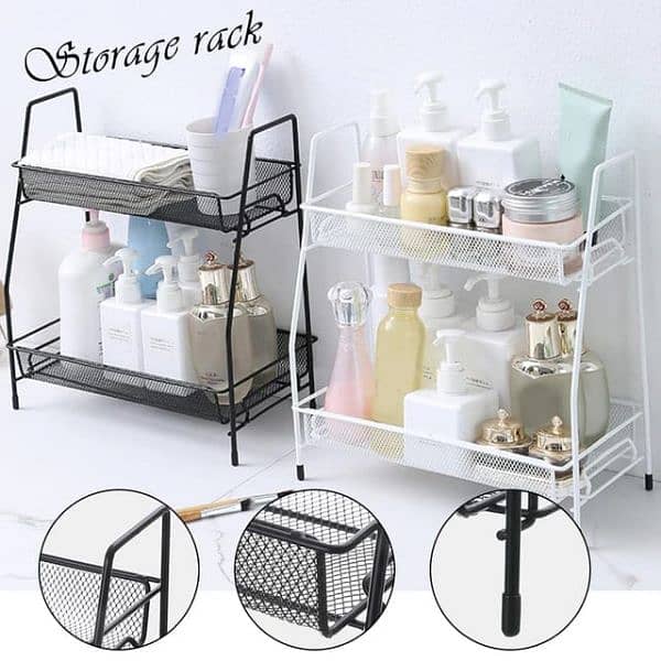 Spice Rack Organizer for Countertop, 2 Tier Bathroom 0