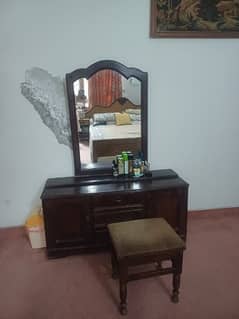 dressing table with stool