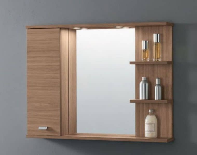 Bathroom Cabinet along with Mirror 0