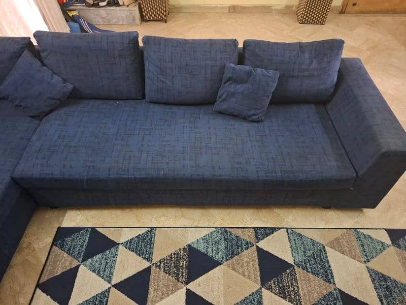 SOFA SET L SHAPED WITH 3 SEATER COUCH 2