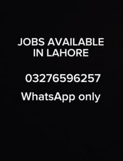 jobs in (LAHORE)