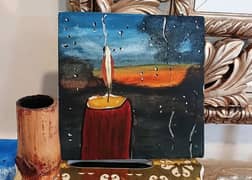 candle night painting