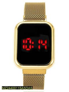 led LCD display watch with magnetic strip