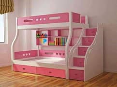 Bunk bed | Kid wooden bunker bed | kids bed | Double bed | Triple bed 0