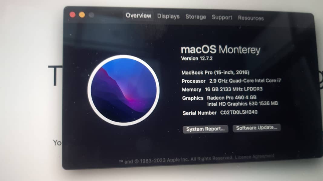 Macbook pro 2016 4