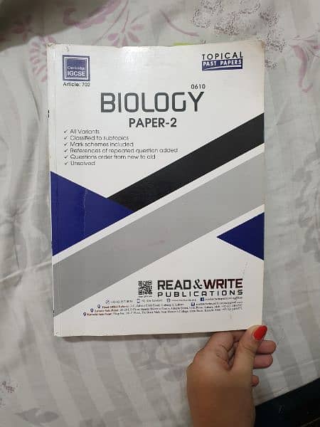 CIE IGCSE BIOLOGY PAPER 2 MCQS AND PAPER 4 THEORY FROM READ AND WRITE 0