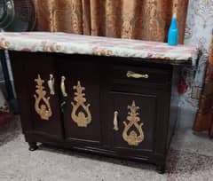 Antique Wooden Iron Stand for Sale