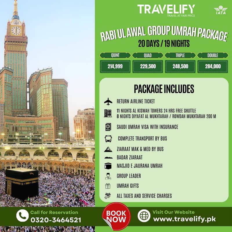 Rabi-ul-awwal Umrah Package in Karachi , discounted umrah services 1