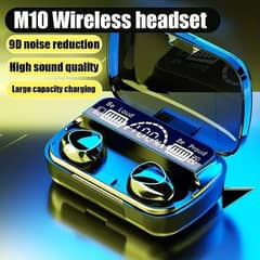 M10 wireless earbuds with powerbank