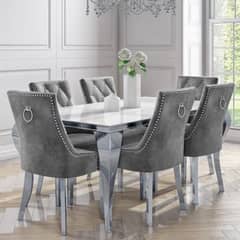 Dining Table / 6 seater dining table / dining table with dining chairs 0