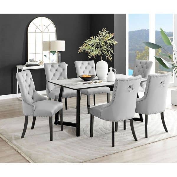 Dining Table / 6 seater dining table / dining table with dining chairs 4