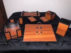 Senator Wooden office table set  / Wooden Office Accessories Set