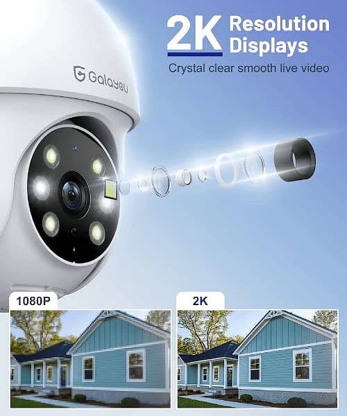 GALAYOU 2K Security Camera Outdoor, 360° CCTV Camera, Home 5