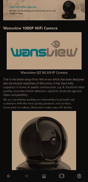 Wansview WLAN IP Camera, 2K Indoor Surveillance Camera, 6