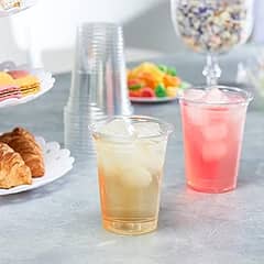 Disposable | Drinking Glasses | Cups Transparent Plastic -Pack of 2000 0