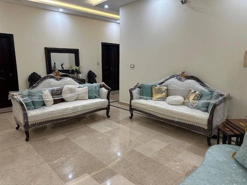New Sofa set Pure Sheesham Wood Six seater Sofas 1091399269