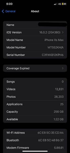 Xs Max pta approved 256 GB 0