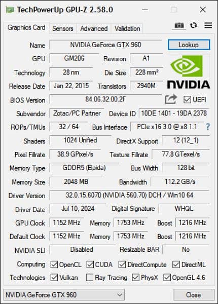 Core i7 4790 (3.60Ghz), Zotec GTX 960 2gb, 16gb DDR3 Ram & 128gb SSD 19