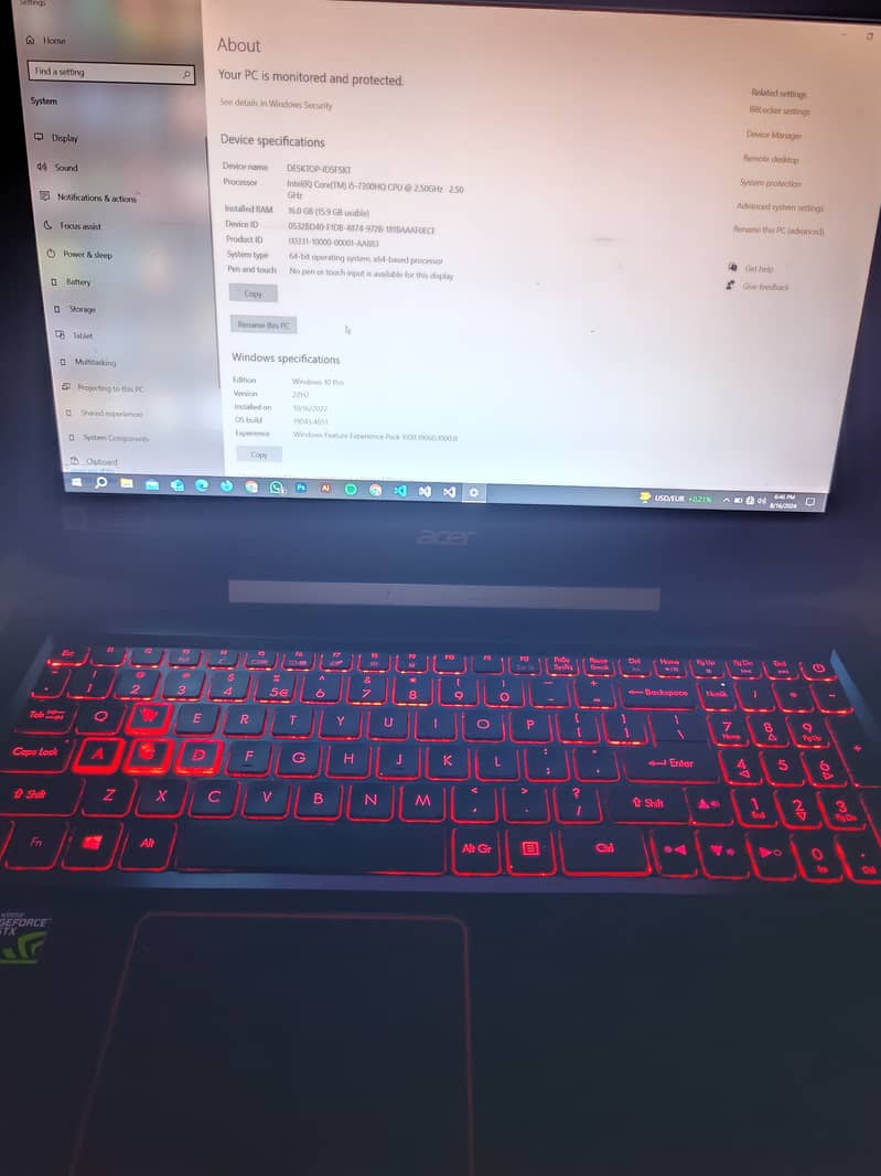 Acer aspire vx 15 i5 7 gen 4