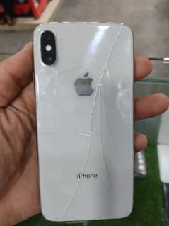 iphone x pata Approved 64Gb (back Glass broken hay ) Face id failed 0