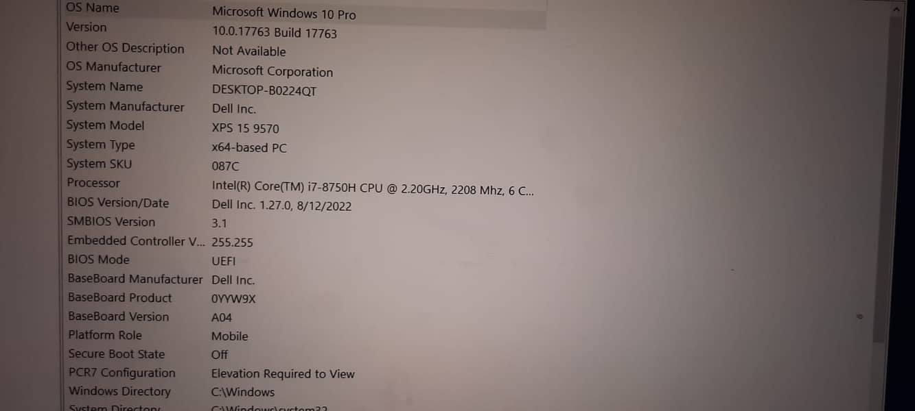 DELL XPS 9570 4GB NVIDIA GRAPHIC CARD 16GB RAM 3